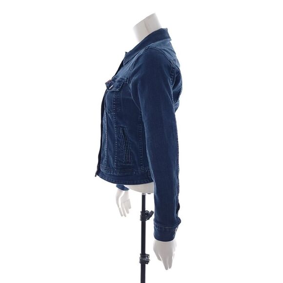 Levi's Solid Blue Denim Jacket Long Sleeve Womens Size Small - Picture 4 of 11